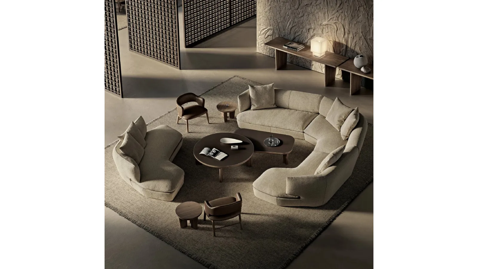 Quincy fabric sofa by Flexform