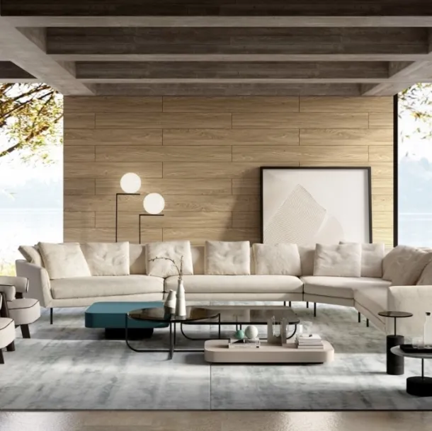 Re Feel corner sofa by Vibieffe