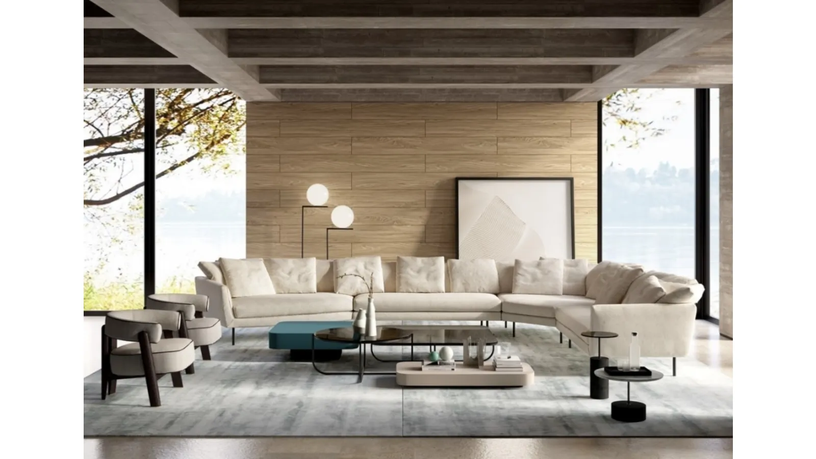 Re Feel corner sofa by Vibieffe