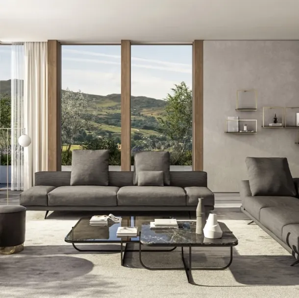 Re Set linear sofa by Vibieffe