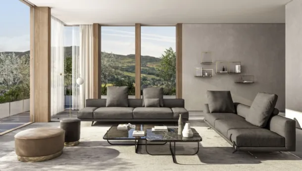 Re Set linear sofa by Vibieffe