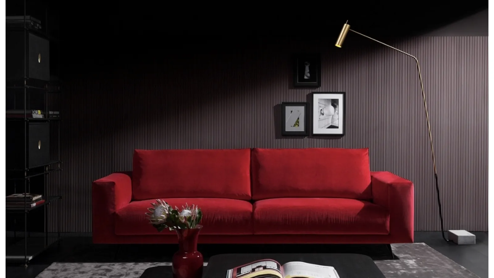 Re Set linear sofa by Vibieffe