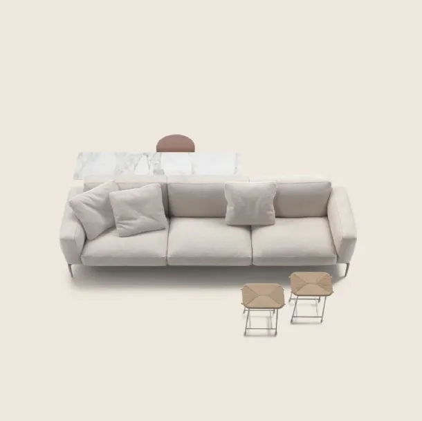 Linear sofa in Romeo Compact fabric by Flexform