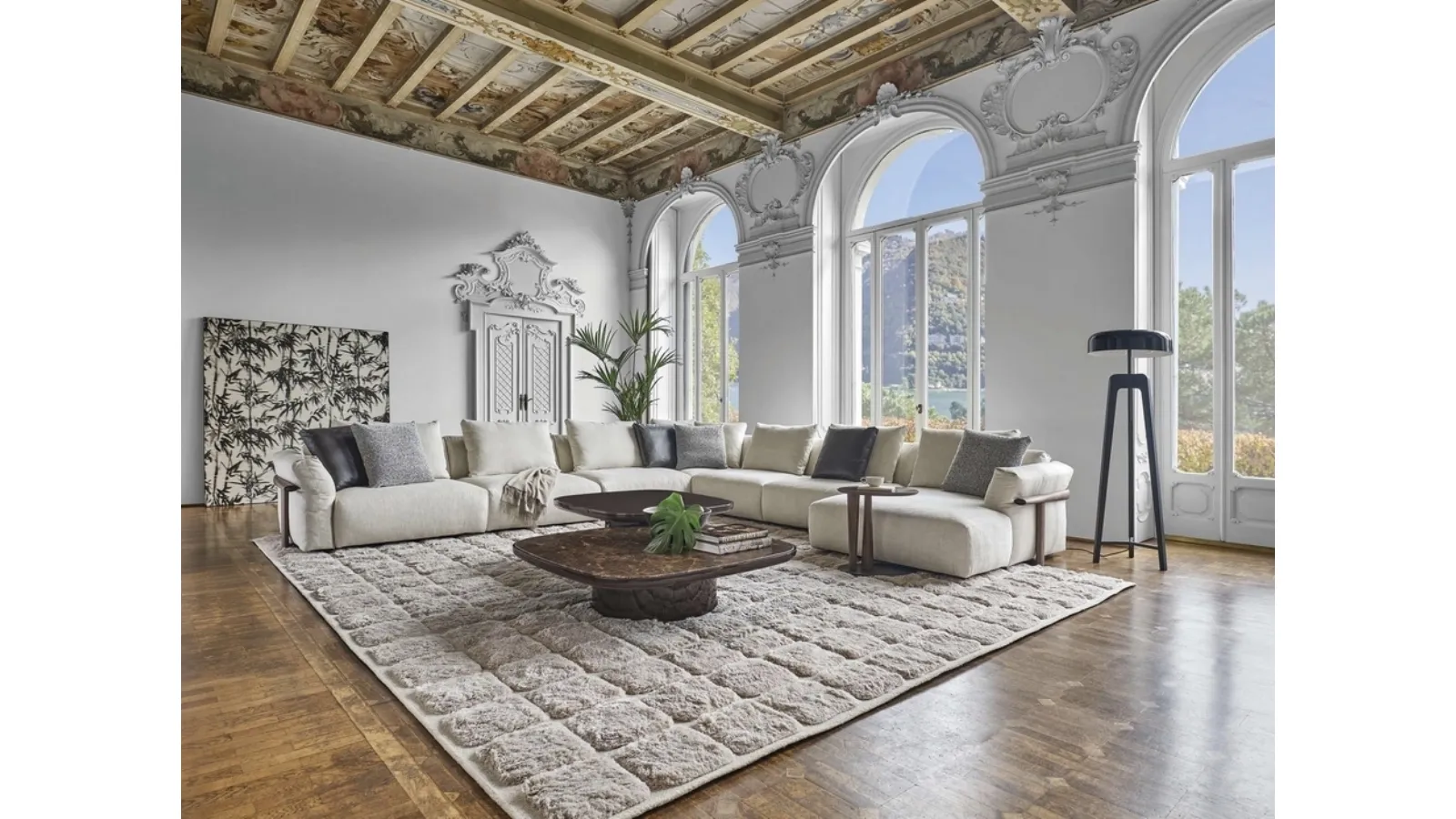Ronny sofa with chaise lounge by Porada