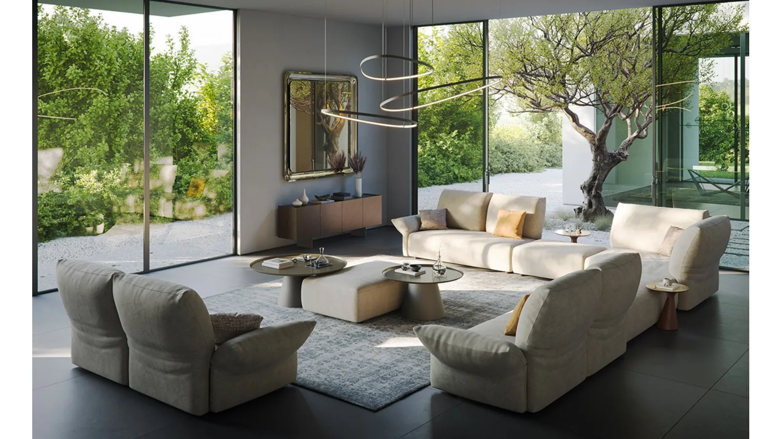 Sinatra corner sofa by Cattelan Italia