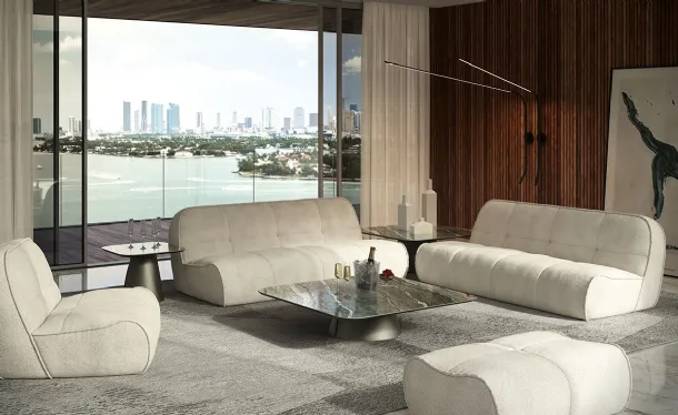 Spencer upholstered fabric sofa by Cattelan Italia