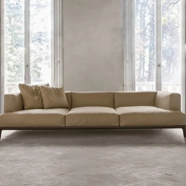 Alivar Swing leather linear sofa
