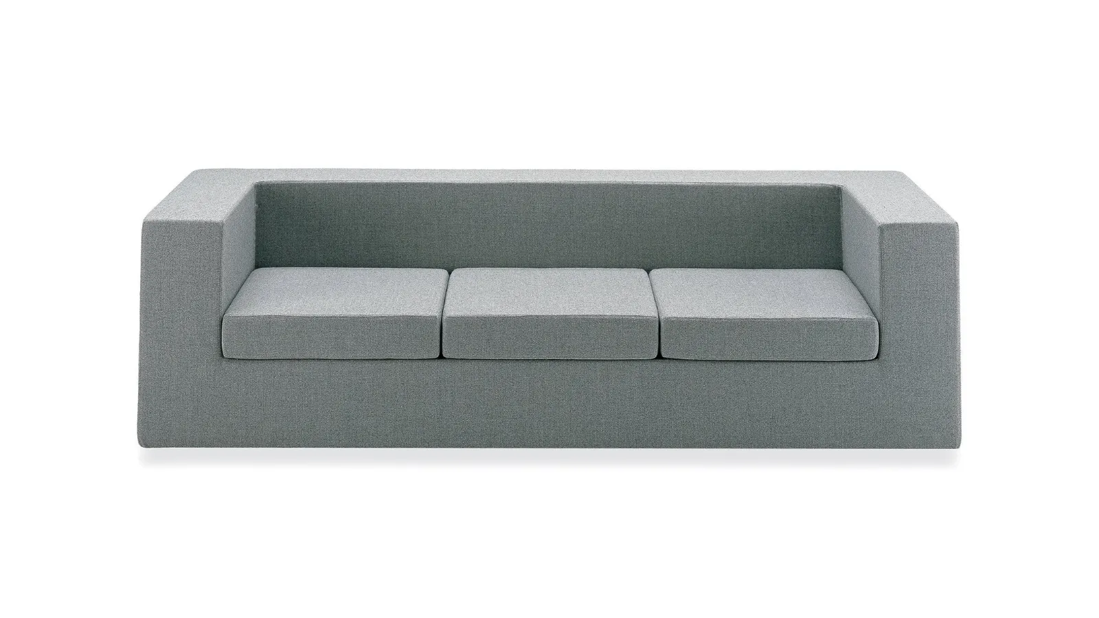 Square linear sofa in Zanotta's Throw-Away fabric