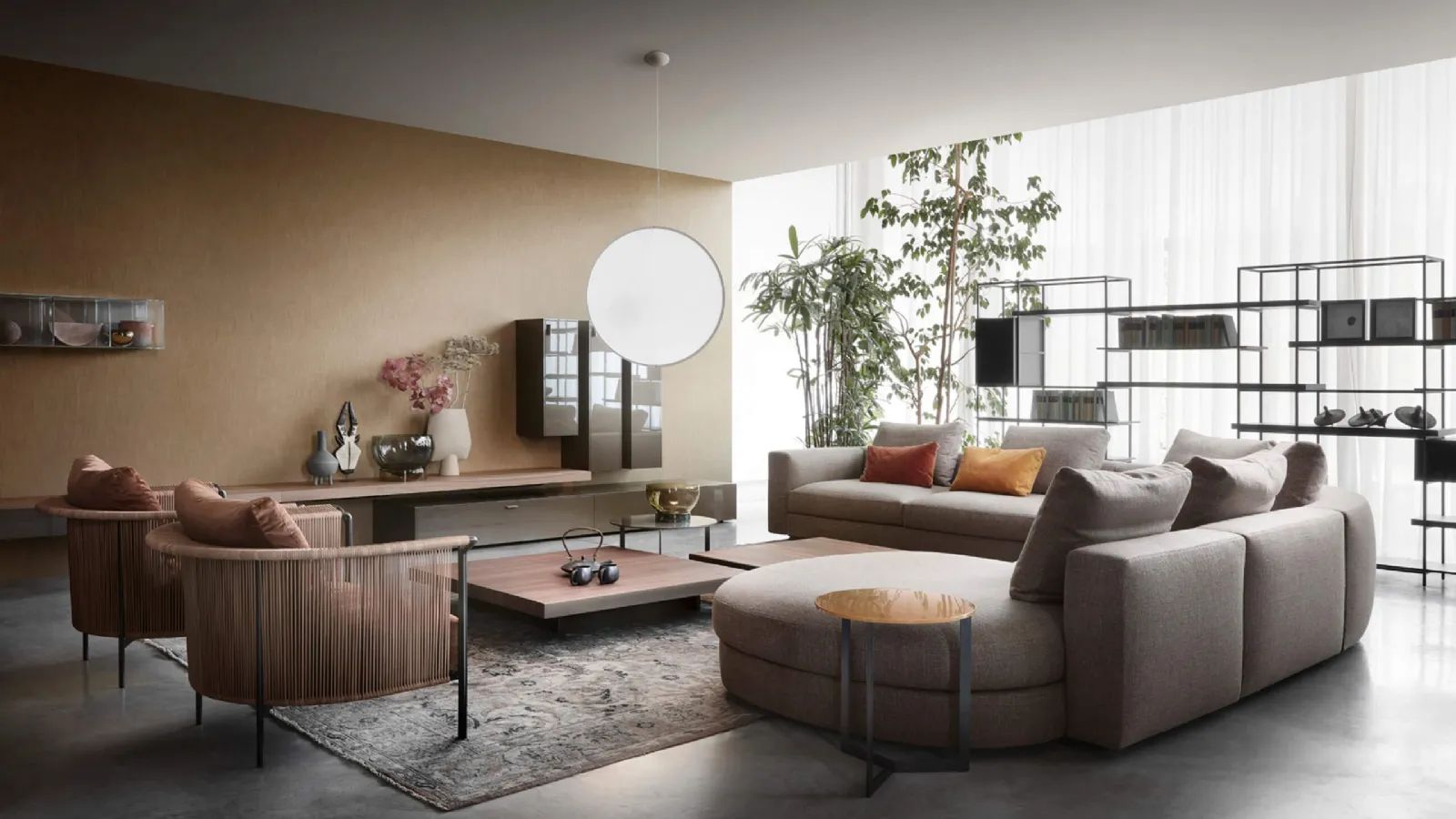 Lema Venise upholstered fabric corner sofa