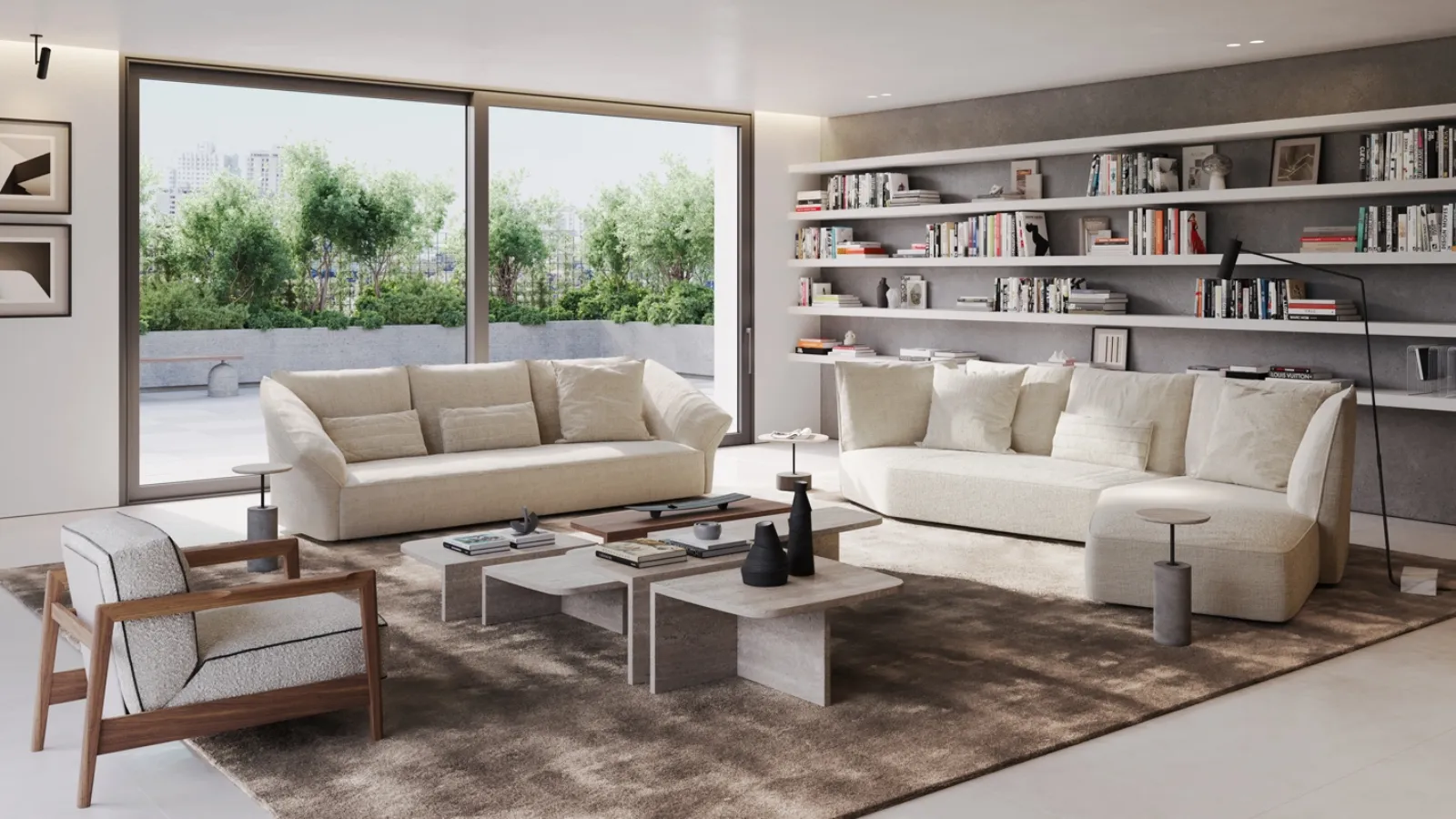 Waves living room in Vibieffe fabric