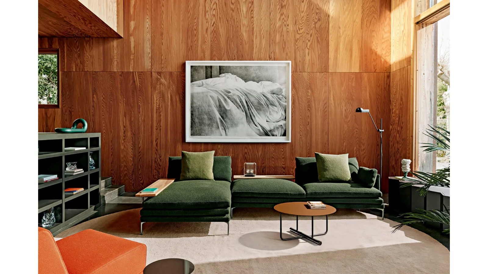 William sofa with chaise longue by Zanotta