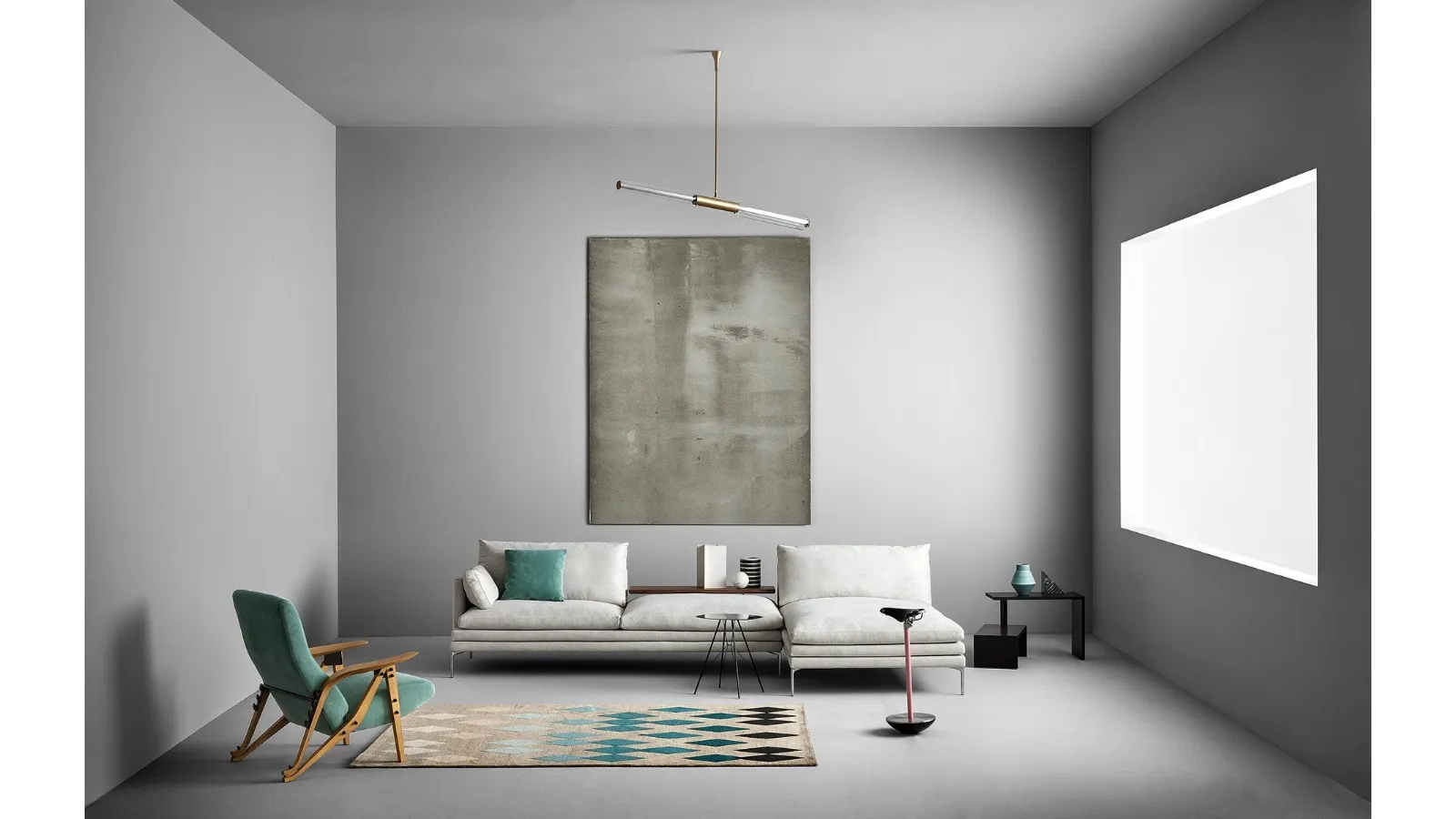 William sofa with chaise longue by Zanotta