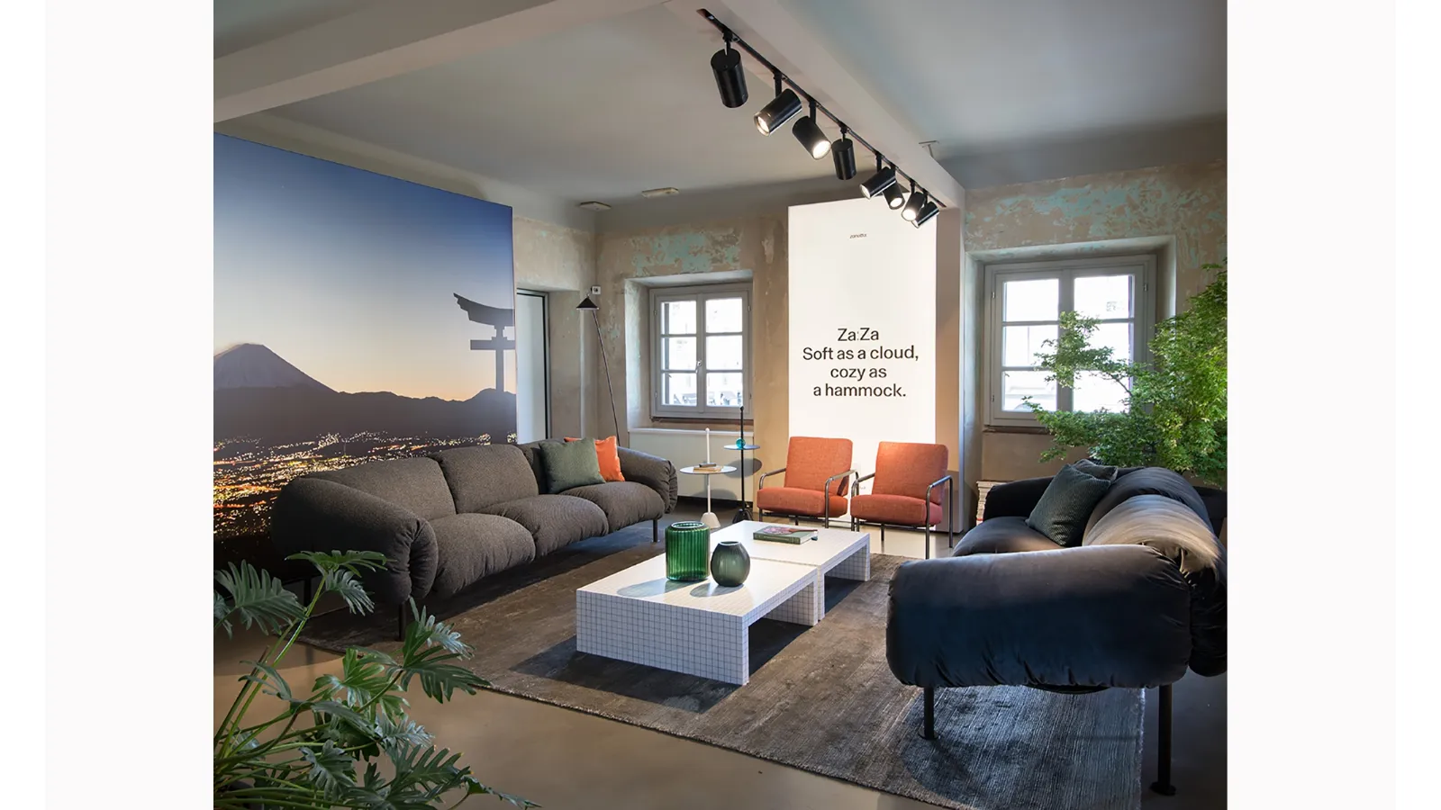 Za:Za linear sofa by Zanotta