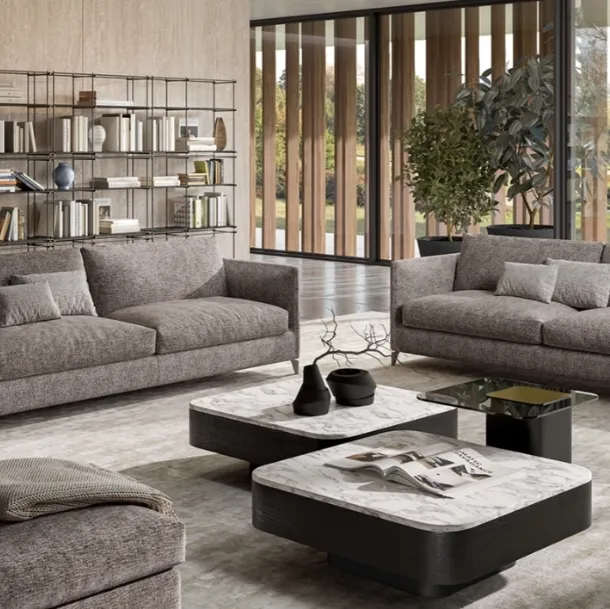 Zone Slim linear sofa by Vibieffe