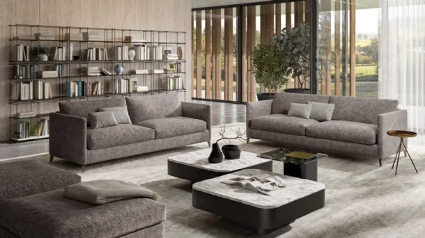 Zone Slim linear sofa by Vibieffe