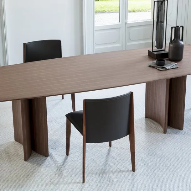 Alan walnut table by Porada