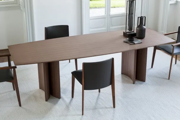 Alan walnut table by Porada