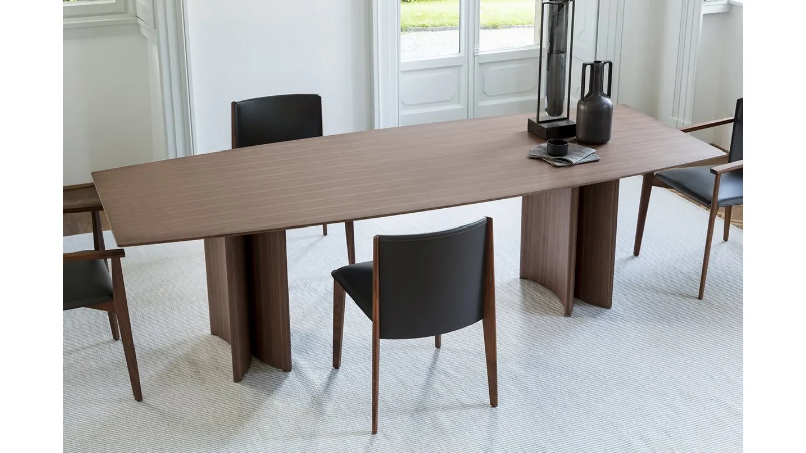 Alan walnut table by Porada