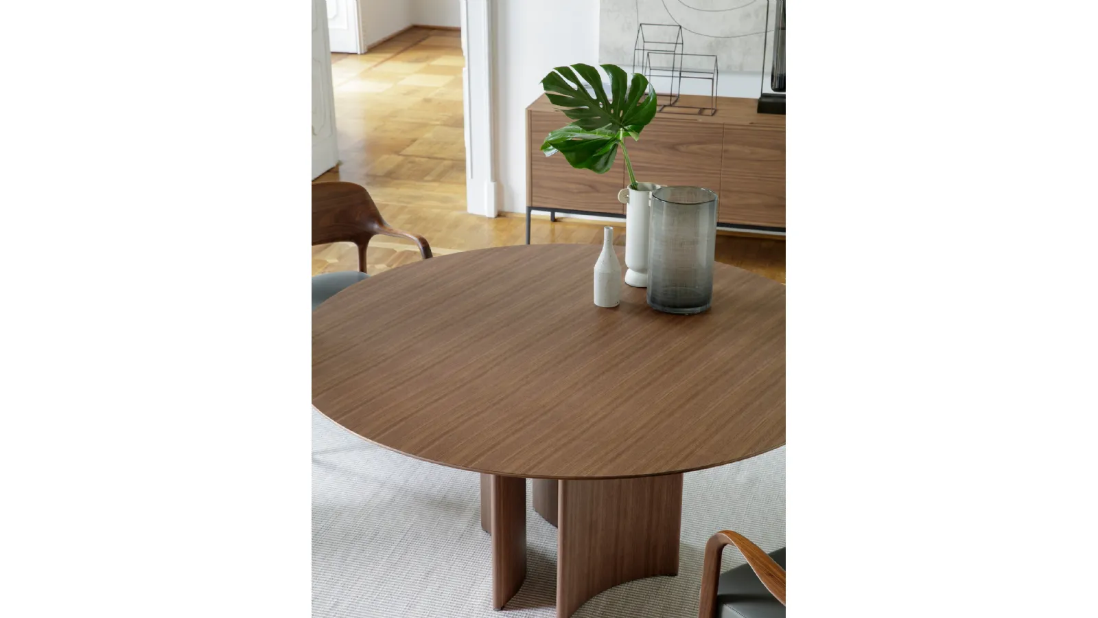 Alan walnut table by Porada