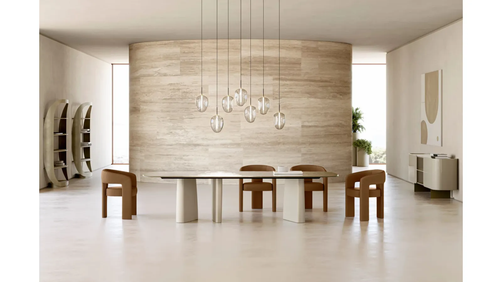Albert Table with Eforma glass top