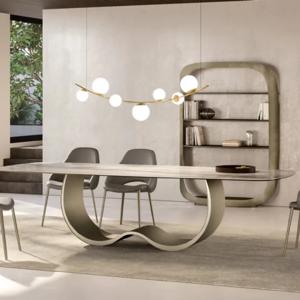 Alisei Table with Eforma ceramic top