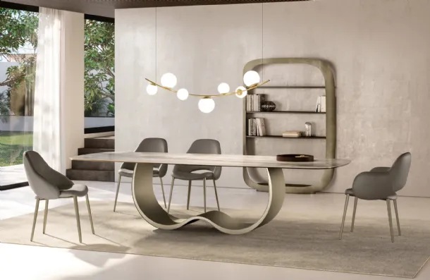 Alisei Table with Eforma ceramic top