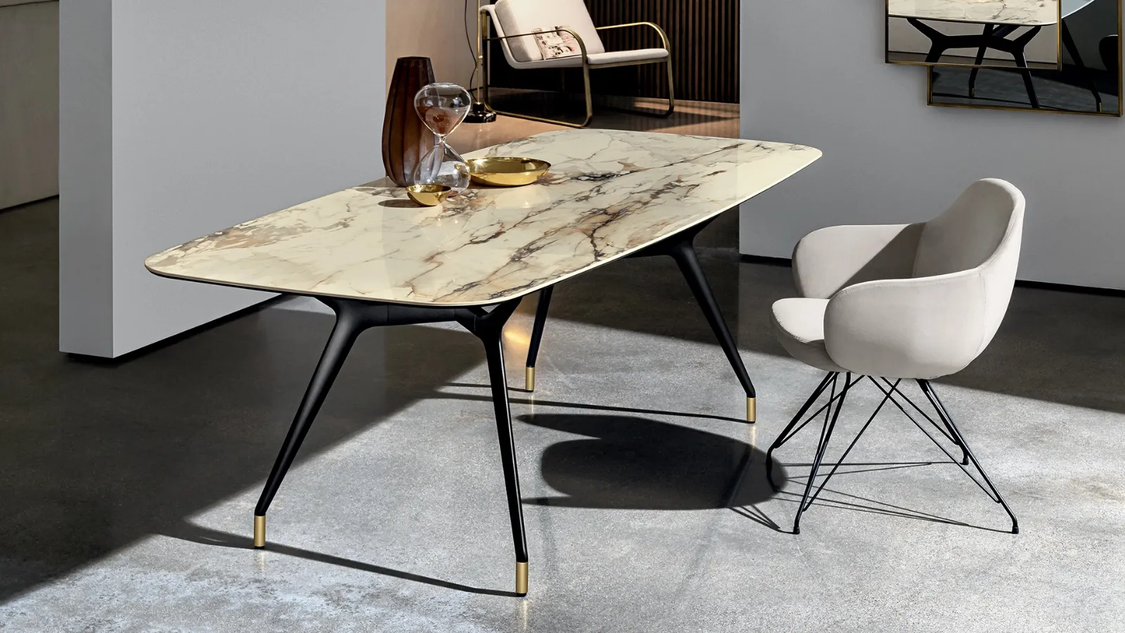 Arkos Shaped 01 Table with Sovet ceramic top