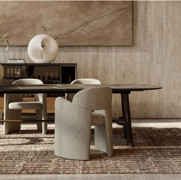 August Table with Lema marble top