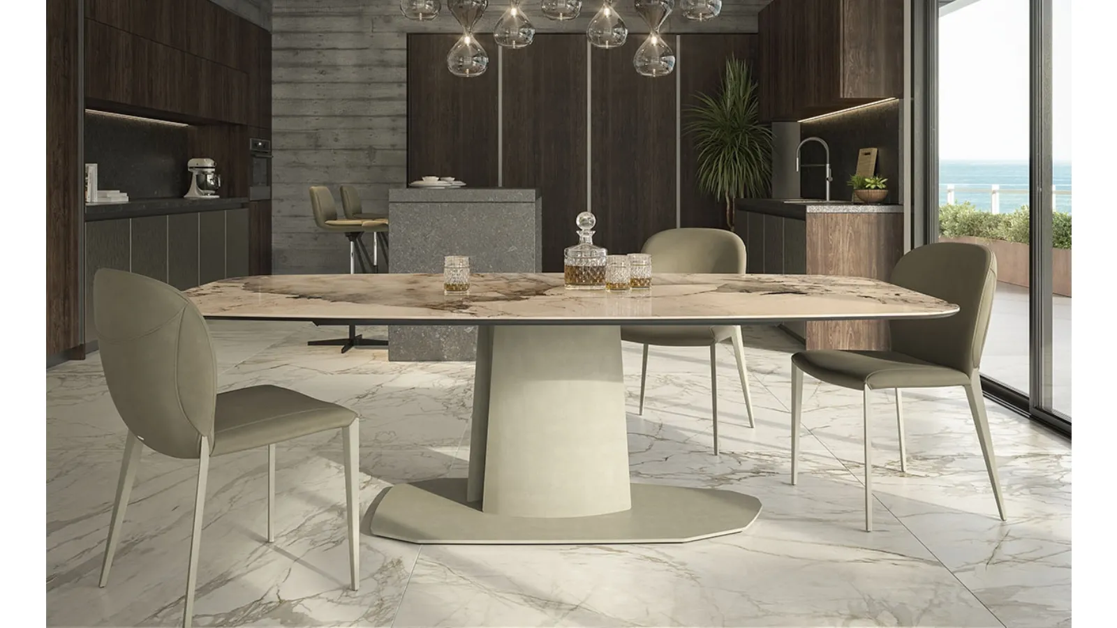Cattelan Italia Aviator Keramik Lift height-adjustable table