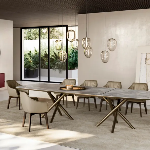 Baly XL Table with Ceramic Top by Eforma