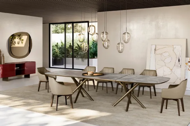 Baly XL Table with Ceramic Top by Eforma
