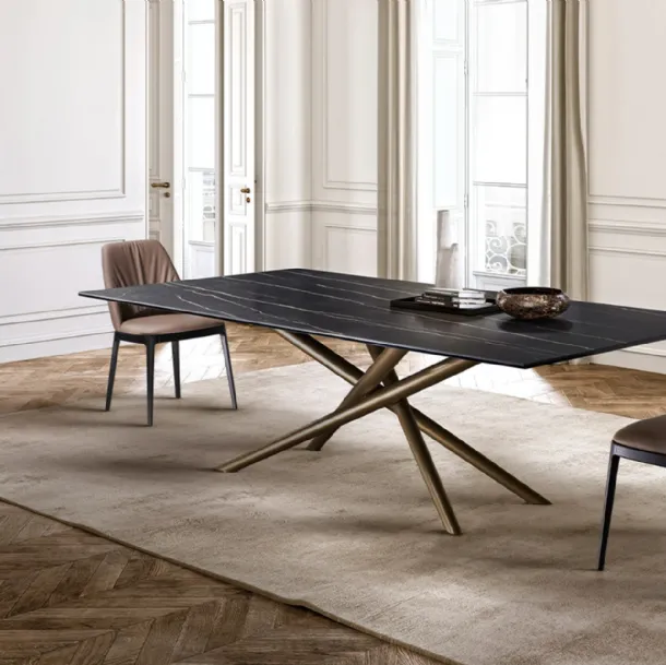 Baly Table with ceramic top by Eforma