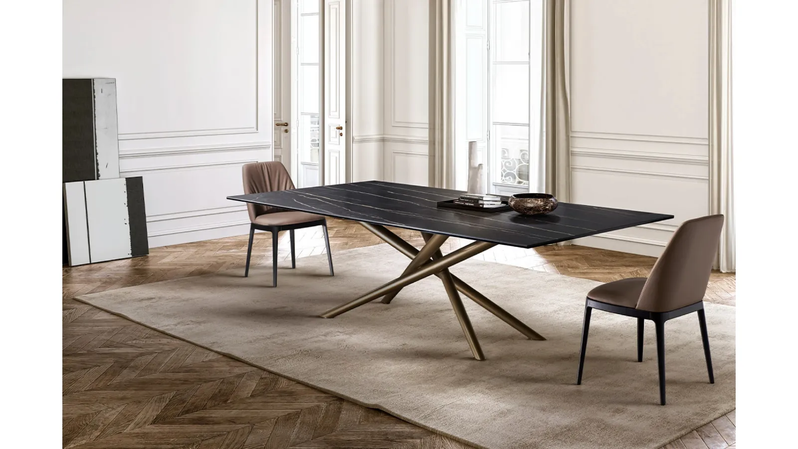 Baly Table with ceramic top by Eforma