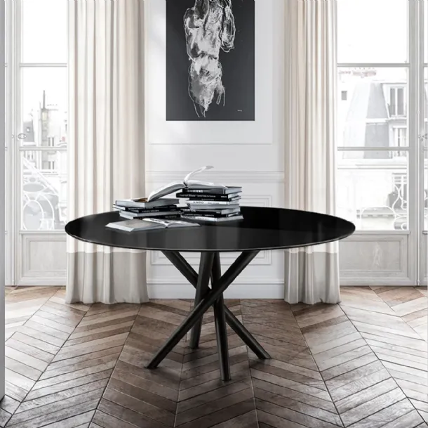 Baly round table with Eforma glass top