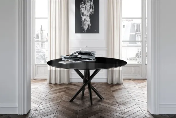Baly round table with Eforma glass top