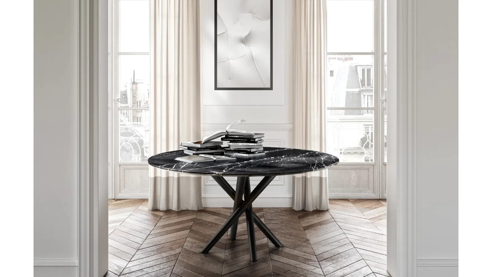 Baly Table with Eforma marble top
