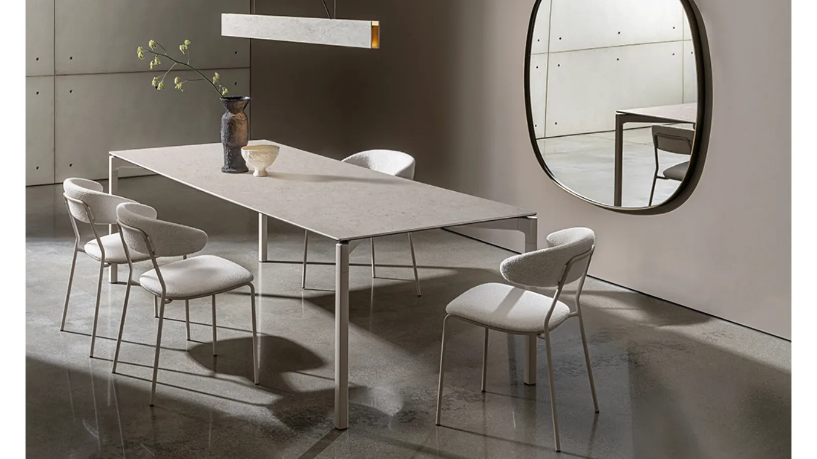 Bone Table in Sovet ceramic