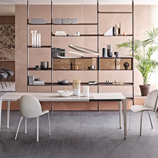 Extendable table with Boulevard Keramik Drive ceramic top in Keramik Drive by Cattelan Italia