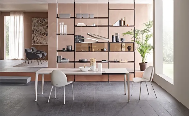 Extendable table with Boulevard Keramik Drive ceramic top in Keramik Drive by Cattelan Italia