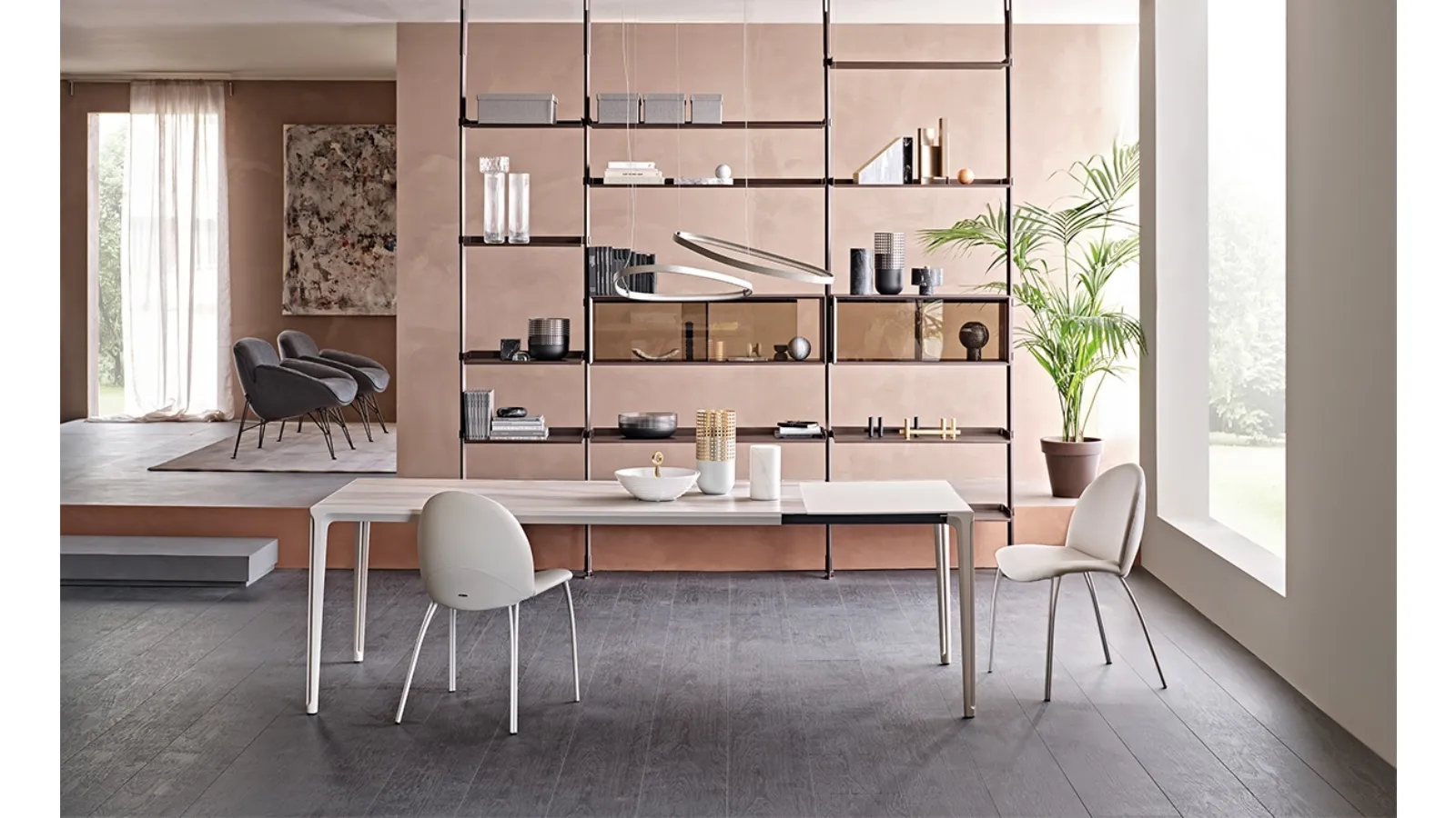 Extendable table with Boulevard Keramik Drive ceramic top in Keramik Drive by Cattelan Italia