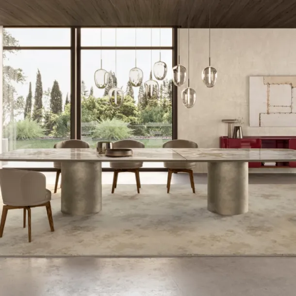 Cilindro XL Table with Ceramic Top by Eforma