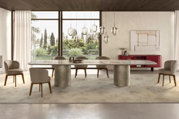 Cilindro XL Table with Ceramic Top by Eforma