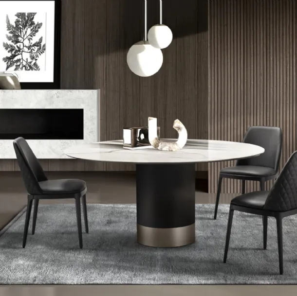 Cilindro Table with ceramic top by Eforma