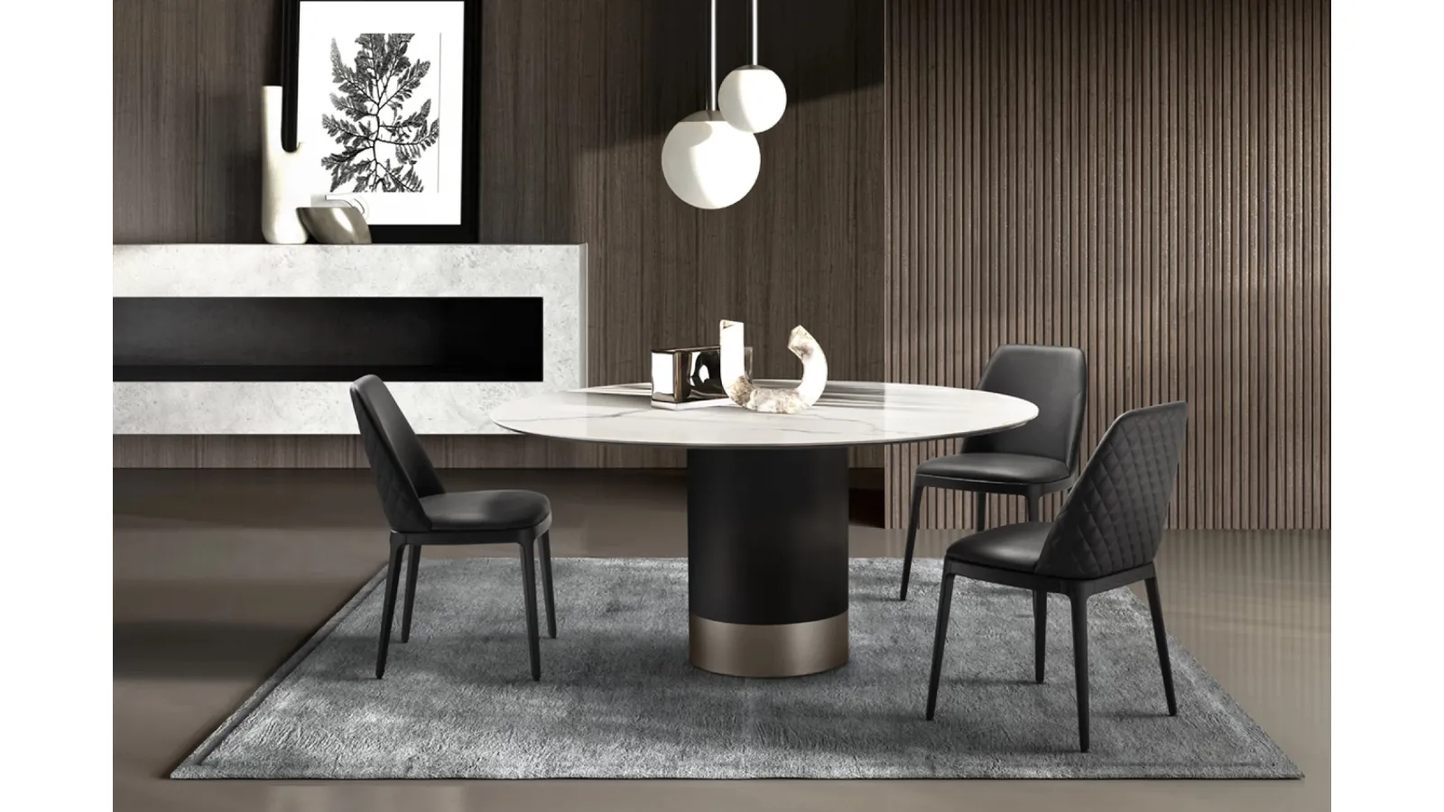 Cilindro Table with ceramic top by Eforma