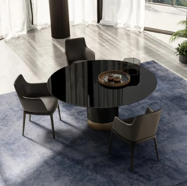 Cilindro Table with Eforma glass top