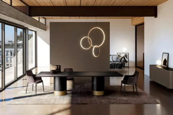 Cilindro Table with Eforma wood top