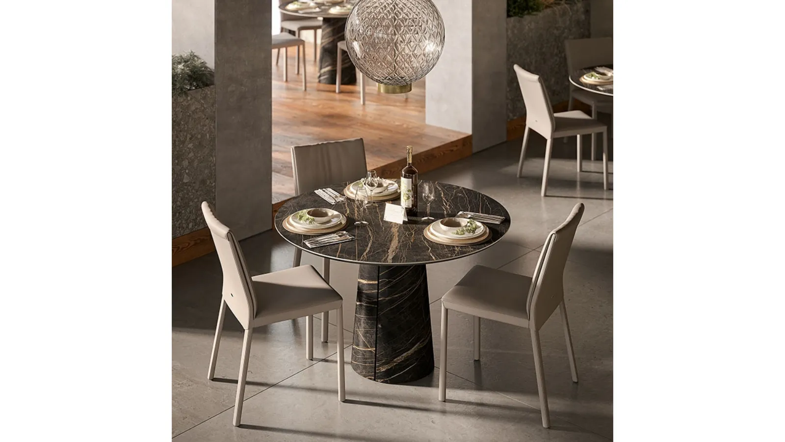 Cuba Keramik Bistrot Round Table by Cattelan Italia
