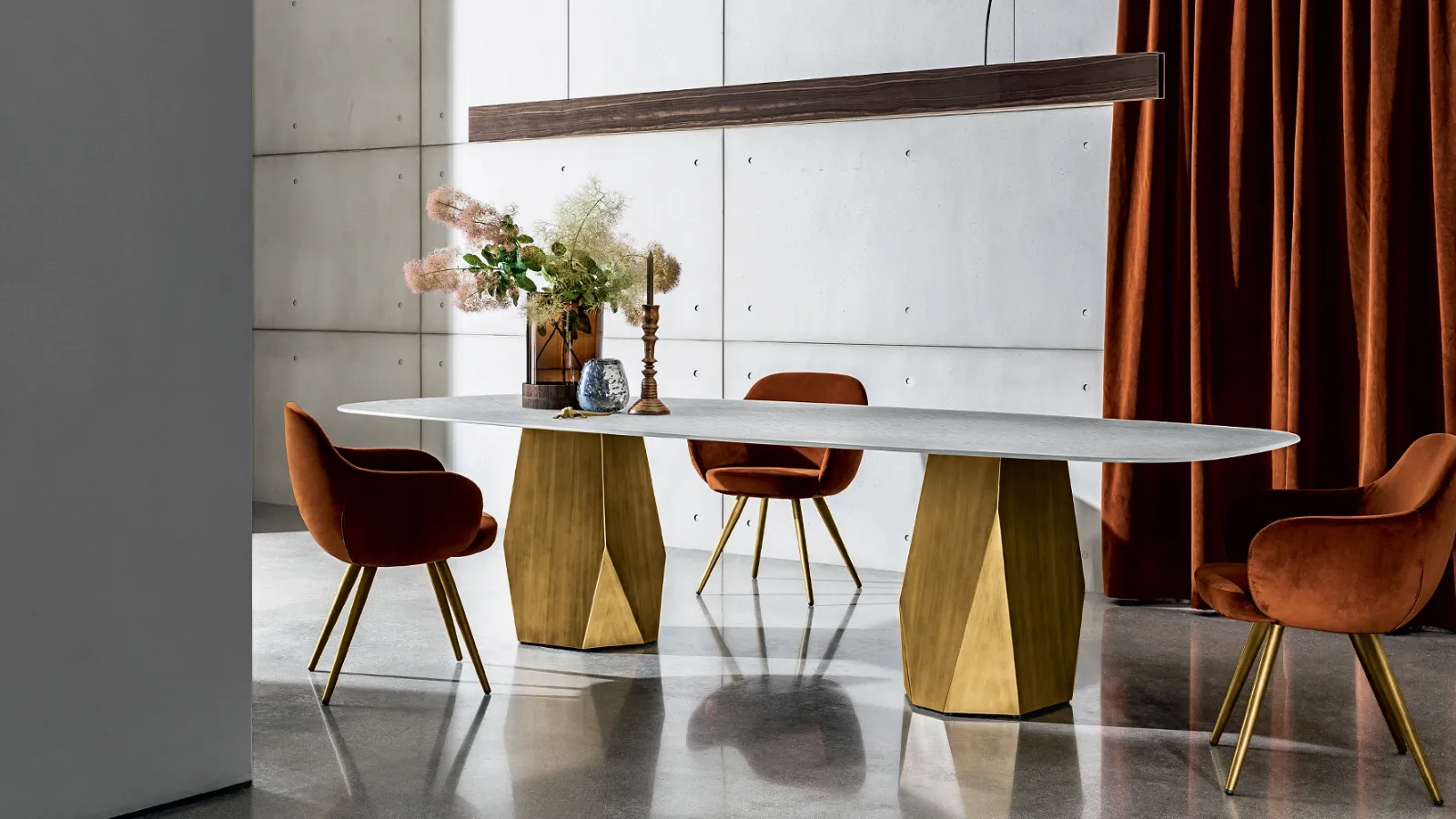 Deod table with two bases and Sovet glass top