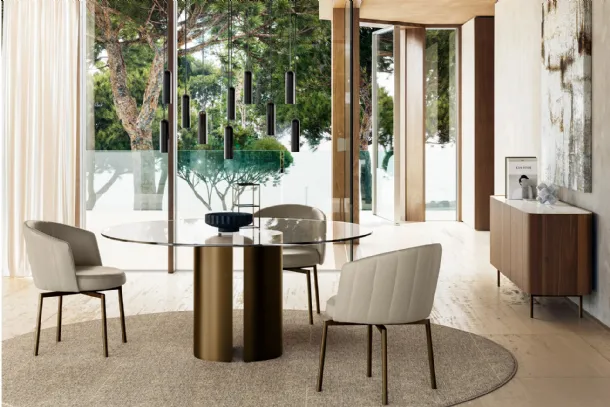 Dora Table with Eforma glass top
