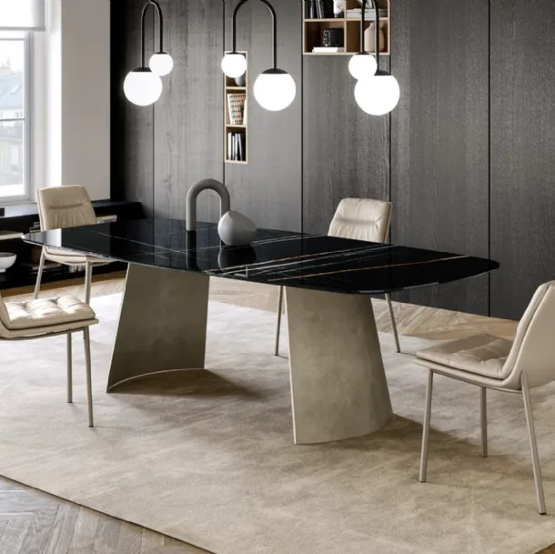 Dorian Table with ceramic top by Eforma